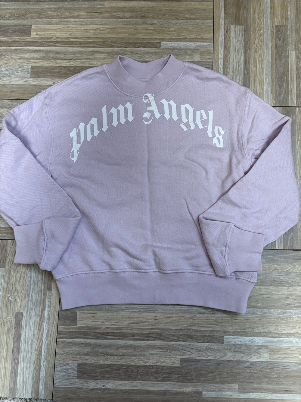 Authentic Palm Angels Light Purple Arch Logo Sweatshirt